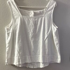 White Linen Summer Top